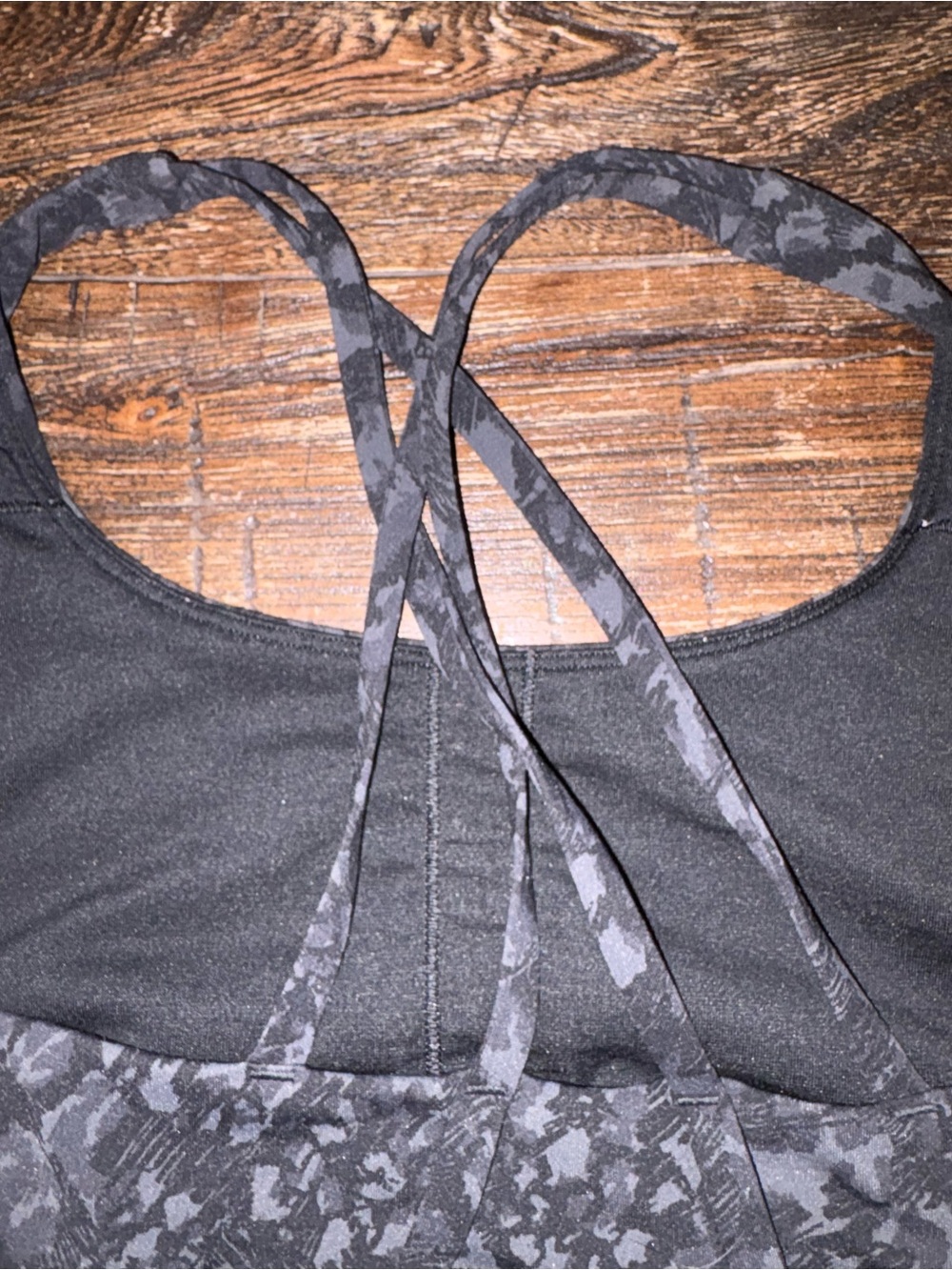 Lululemon Energy Longline Bra Women 10 Leopard Camo Deep Coal Multi Strappy - Picture 6 of 10